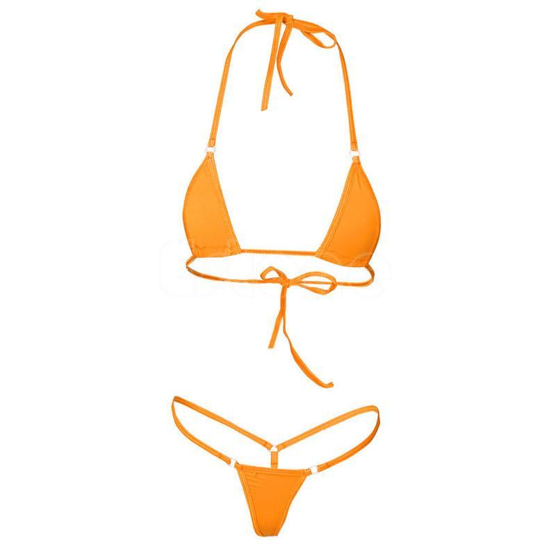 Women Micro Thong Underwear G-String Bra Mini Brazilian Bikini Set Swimwear Sleepwear