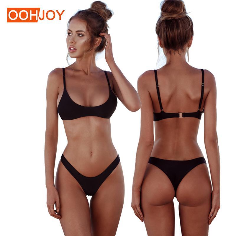 New Solid Color Micro Bikini Set Women Swimsuit