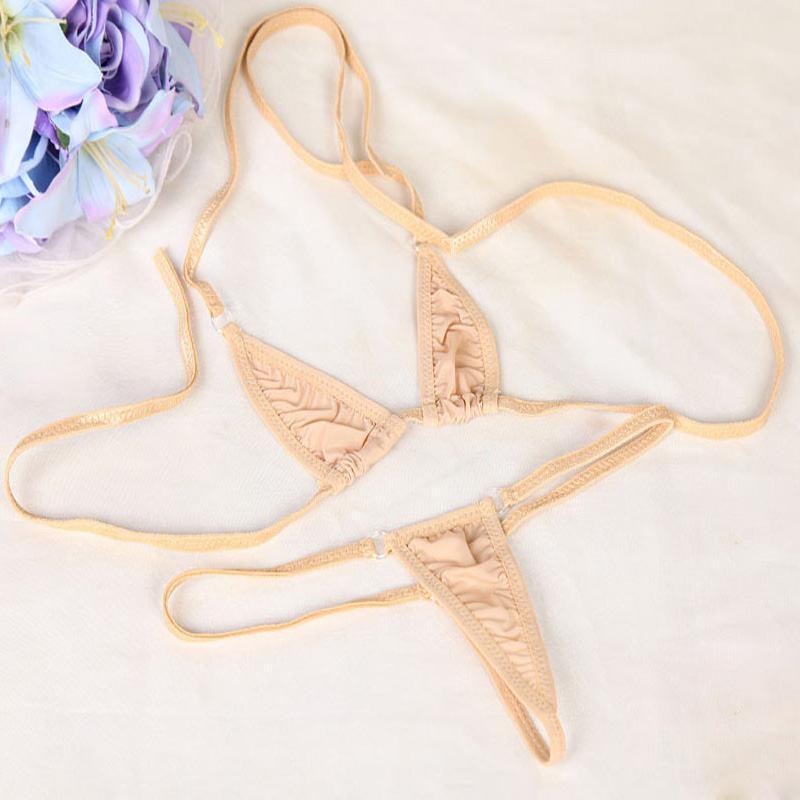 Sexy Micro Mini Bikini Set Women Transparent Swimwear