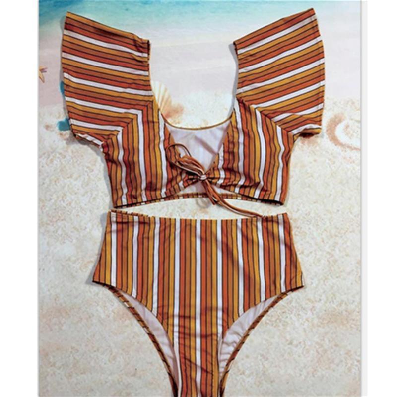 Women High Waist Bikini Set Leopard Print Push Up Swimwear