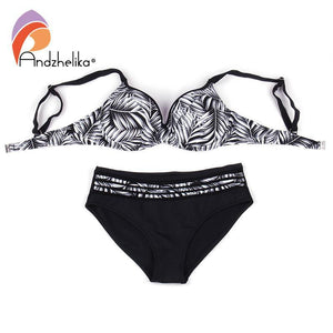 Andzhelika Bikinis Women Swimsuit 2018 Summer Print Large Cup