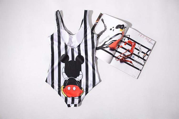 Bikinis Set Monokini 3d Minnie Swimwear Flag Women Sexy Push Up CARTOON