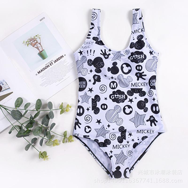 Bikinis Set Monokini 3d Minnie Swimwear Flag Women Sexy Push Up CARTOON