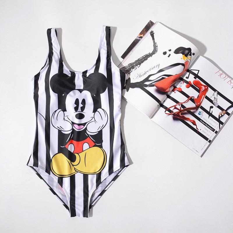 Bikinis Set Monokini 3d Minnie Swimwear Flag Women Sexy Push Up CARTOON