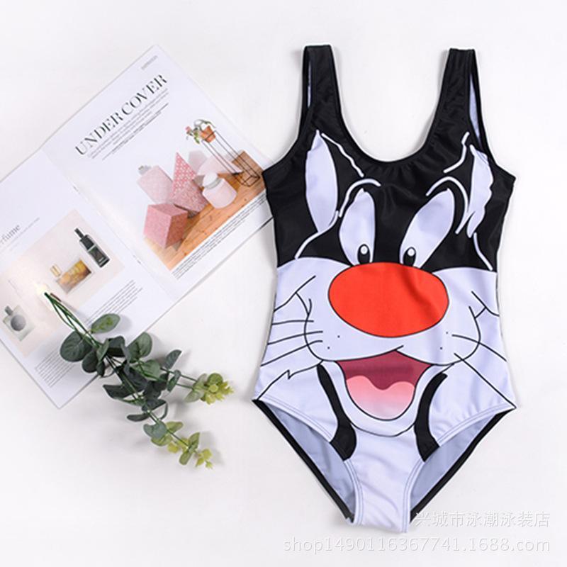 Bikinis Set Monokini 3d Minnie Swimwear Flag Women Sexy Push Up CARTOON