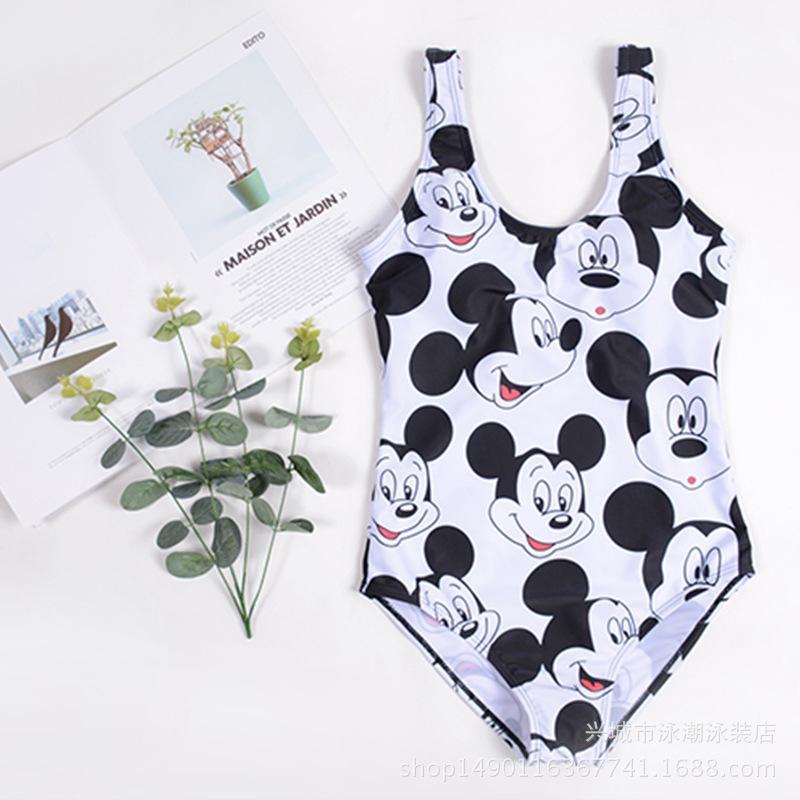 Bikinis Set Monokini 3d Minnie Swimwear Flag Women Sexy Push Up CARTOON
