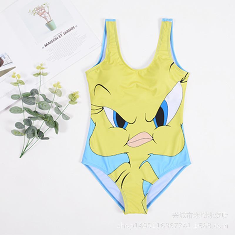Bikinis Set Monokini 3d Minnie Swimwear Flag Women Sexy Push Up CARTOON