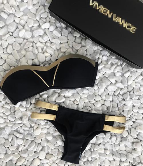 Bikinis Women Black Bandage Swimsuit 2018 Sexy Push Up Swimwear