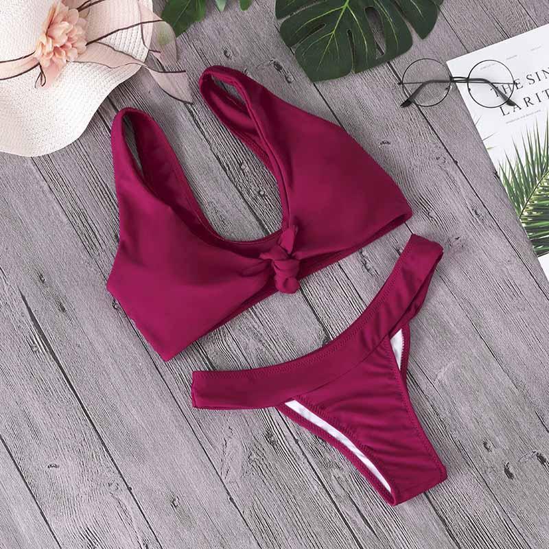 HolaSukey 2018 New Bikini Set Retro Micro Bikinis 2018 New Women Swimwear Sexy Bandage Swimsuits Brazilian Summer Bathing Suits