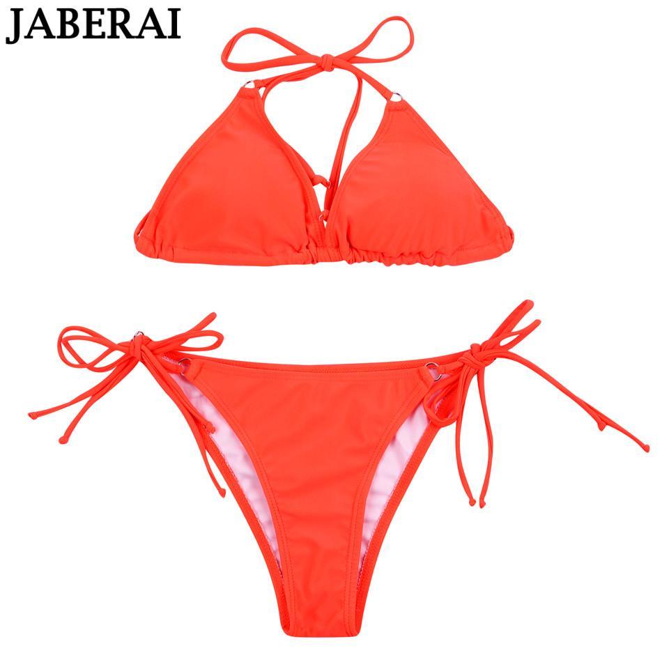 Jabeari Sexy Bikini Set 2018 Women Swimwear Brazilian Bikini Thong Bot