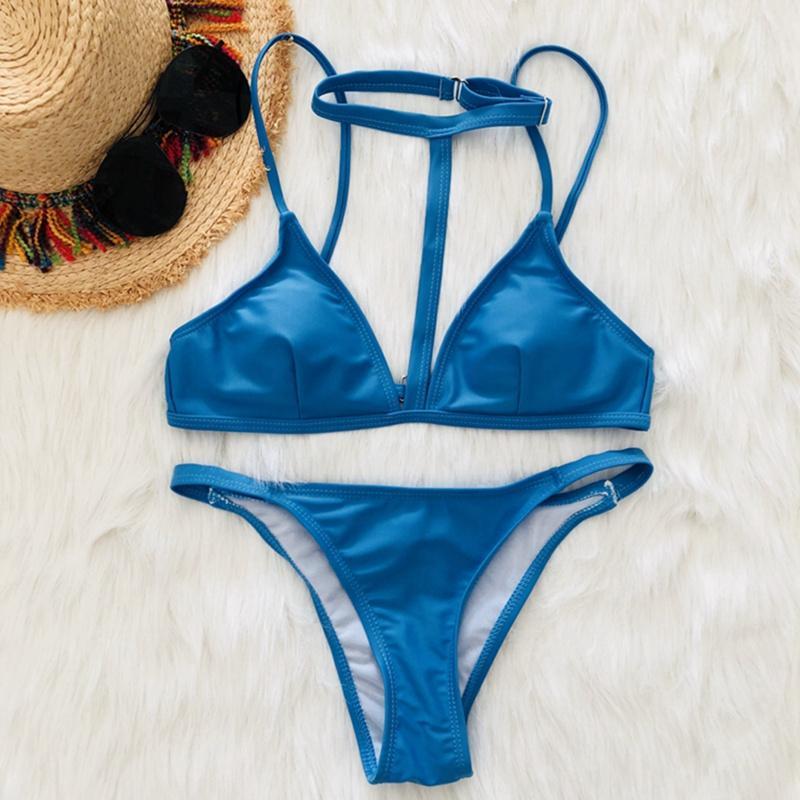 LASPERAL Sexy Halter Bikinis Set Women 2018 New Thong Micro Swimsuit Bandage Swimwear Low Waist Push Up mujer Brazilian Bqiuini