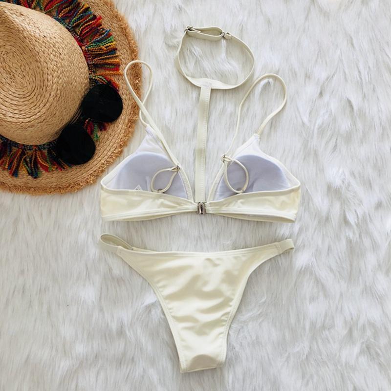 LASPERAL Sexy Halter Bikinis Set Women 2018 New Thong Micro Swimsuit Bandage Swimwear Low Waist Push Up mujer Brazilian Bqiuini