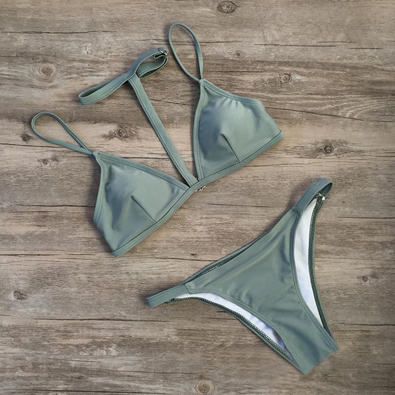 LASPERAL Sexy Halter Bikinis Set Women 2018 New Thong Micro Swimsuit Bandage Swimwear Low Waist Push Up mujer Brazilian Bqiuini