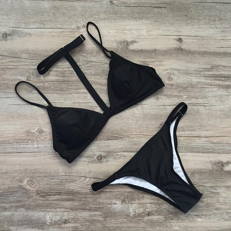 LASPERAL Sexy Halter Bikinis Set Women 2018 New Thong Micro Swimsuit Bandage Swimwear Low Waist Push Up mujer Brazilian Bqiuini