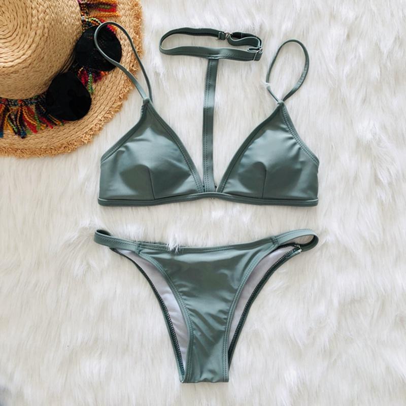 LASPERAL Sexy Halter Bikinis Set Women 2018 New Thong Micro Swimsuit Bandage Swimwear Low Waist Push Up mujer Brazilian Bqiuini