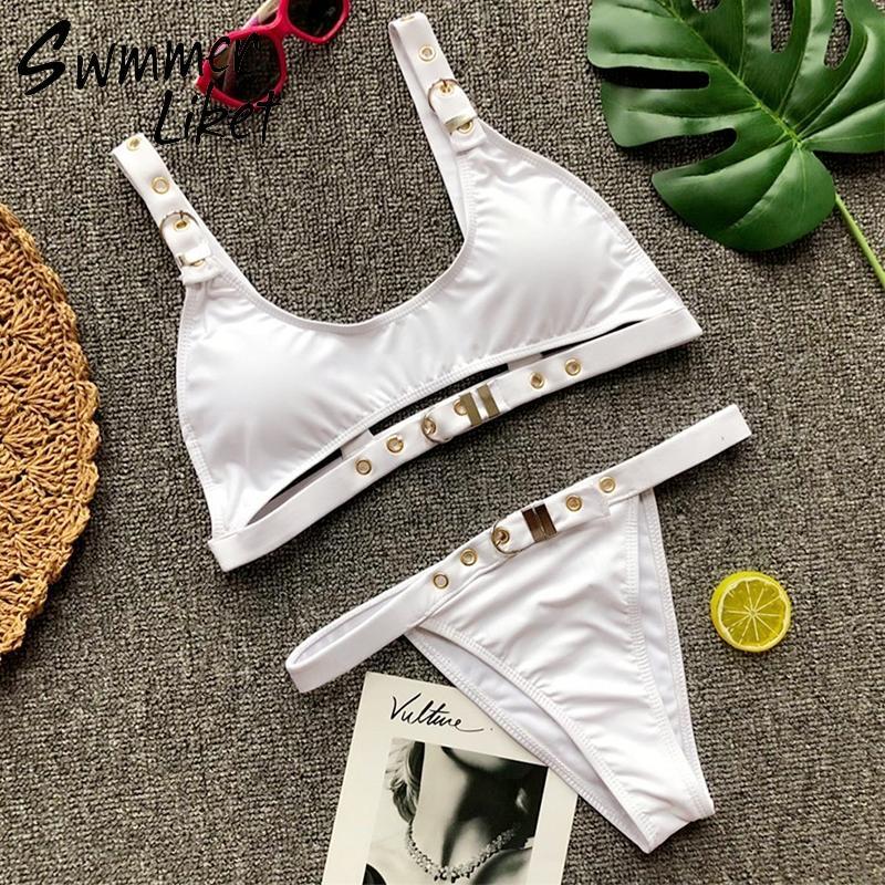 Leopard print bikini women 2018 Sexy belt swimsuit female V bottom high cut swimwear Brazilian summer bathing suit micro bikini