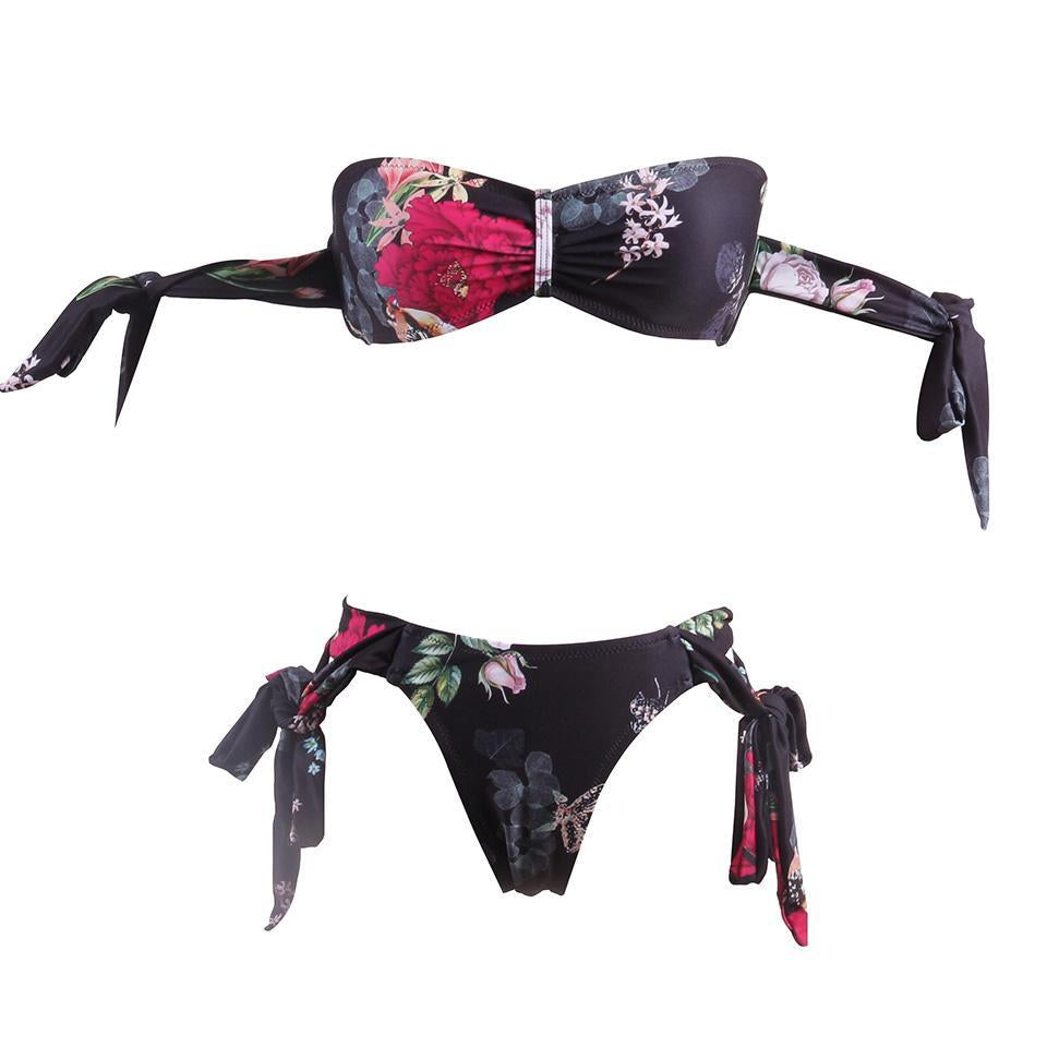 NAKIAEOI Sexy Printed Micro Brazilian Bikinis Women Swimwear Bikini 2018 New Bandeau Swimsuit Bathing Suits Swim Wear Biquini