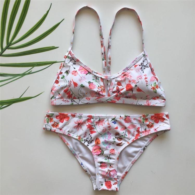 Push Up Swimwear Bikinis Set 2018 New Women Swimsuit Biquinis Summer Bandeau Trikinis Padded Monokini Bathsuit Biquini Feminino