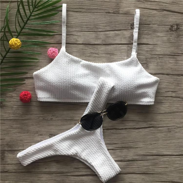 Push Up Swimwear Bikinis Set 2018 New Women Swimsuit Biquinis Summer Bandeau Trikinis Padded Monokini Bathsuit Biquini Feminino