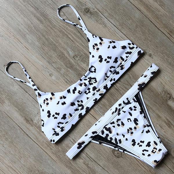 RXRXCOCO Brand 2018 Hot Sexy Bikinis Women Set Leaf Printed Swimwear Push Up Bathing Suits Bikini Top Bandage Swimsuit Beachwear