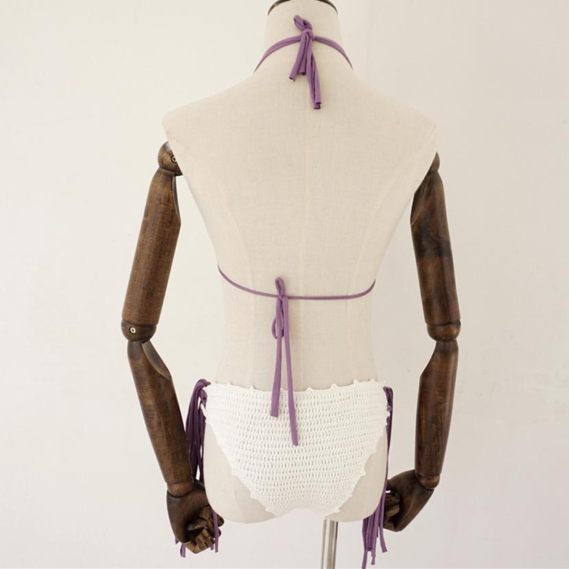 Summer Women Diamonds Handmade Knitted Bikini Set Swimwear Bra micro bikini sexy hot swimwear women push up bikini set plavky