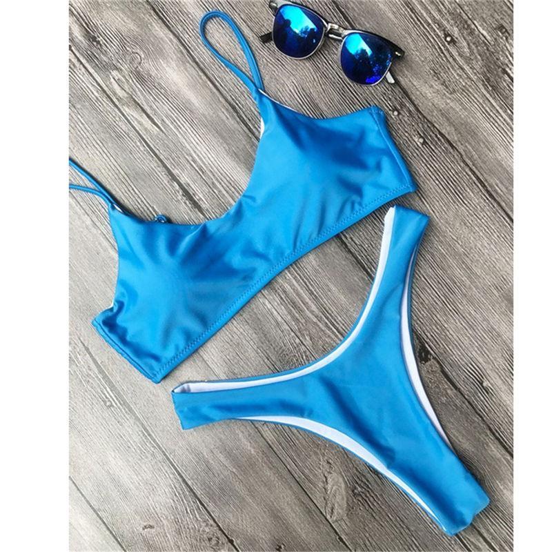 UMLIFE Sexy Micro Bikini 2018 Sport Bikini Set Women Swimwear High Waist Swimsuit biquini Brazilian Thong Black White Beachwear