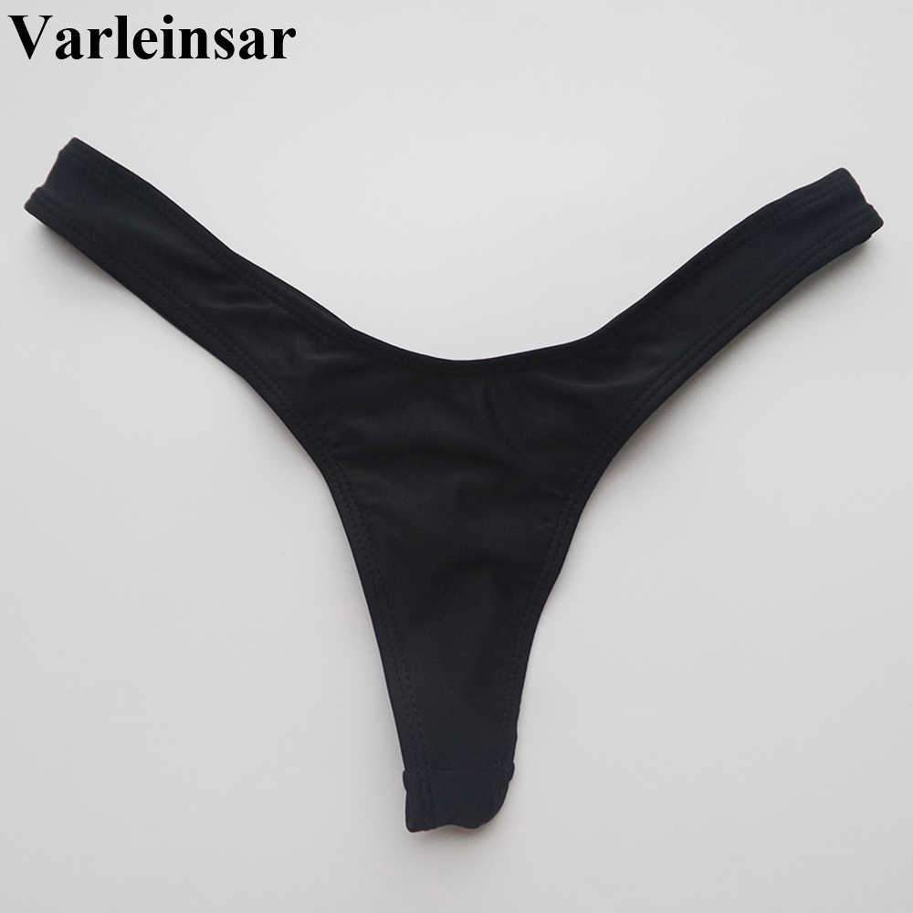 V shape Sexy Brazilian Bikini Bottom 2018 Bather Women Swimwear Female Thong Tanga Mini Micro Swim Brief Panties Underwear V87