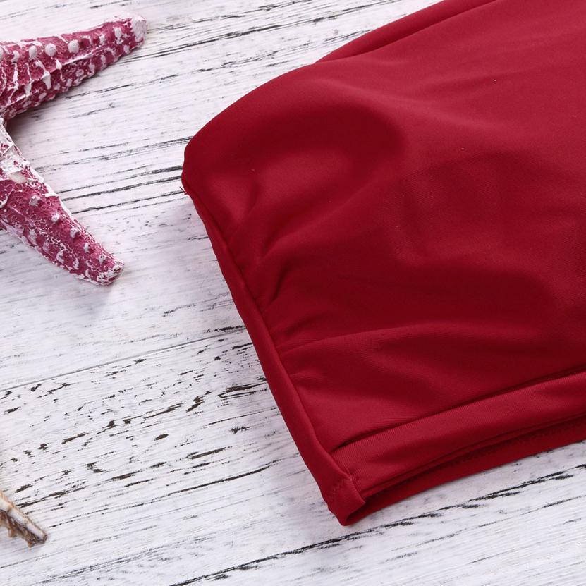 Women Bikini 2018 Set Low Waist Solid Color Strapless swimsuit Swim Bathing Suits Swimwear  biquini feminino  Brazilian#EW